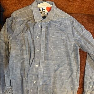 American Rag Gray Patterned Button Down Shirt